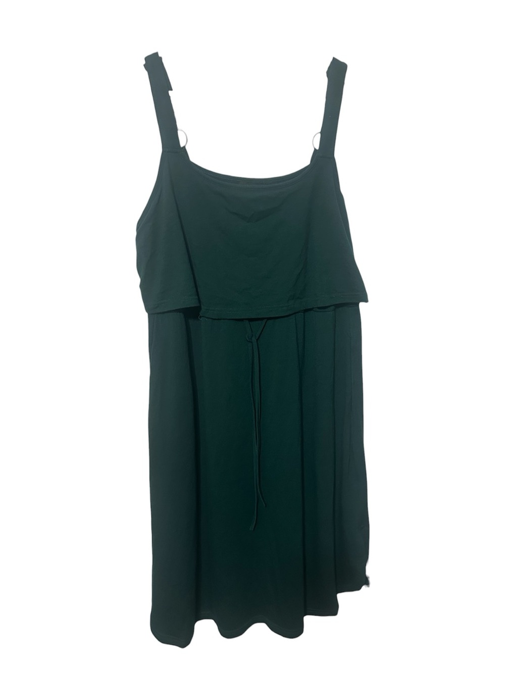 BloomChic 14-16 Hunter Green Overlay Dress Adjustable Straps Pockets